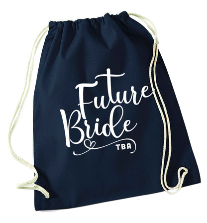Has your wedding been postponed or delayed?Just another reason to party even HARDER!  navy drawstring bag