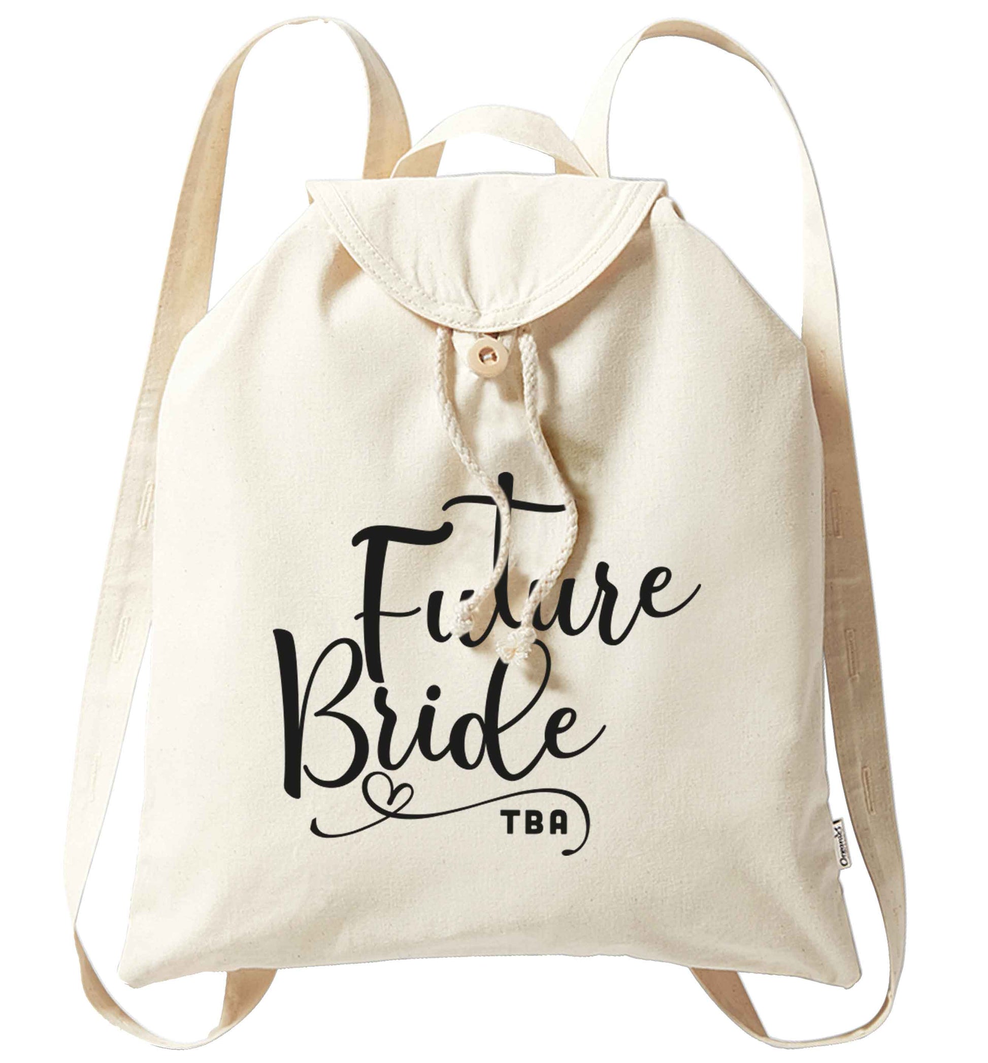 Has your wedding been postponed or delayed?Just another reason to party even HARDER!  organic cotton backpack tote with wooden buttons in natural