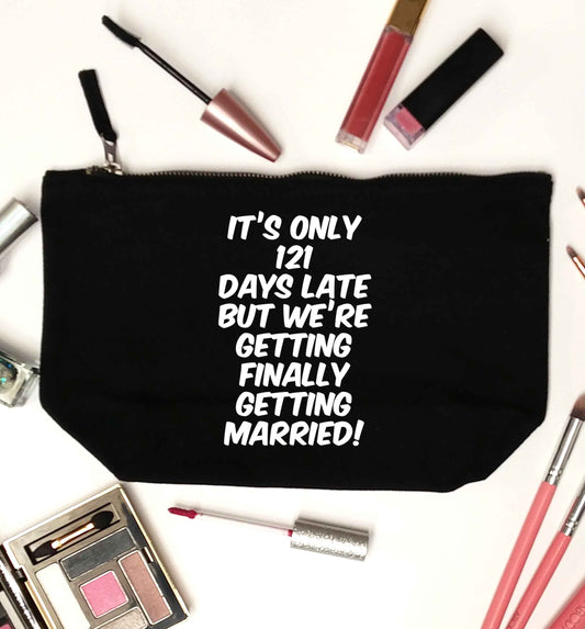 Personalised wedding thank you's Mr and Mrs wedding and date! Ideal wedding favours! black makeup bag