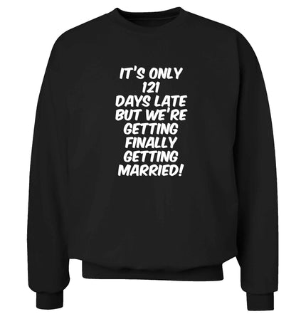 Personalised wedding thank you's Mr and Mrs wedding and date! Ideal wedding favours! adult's unisex black sweater 2XL
