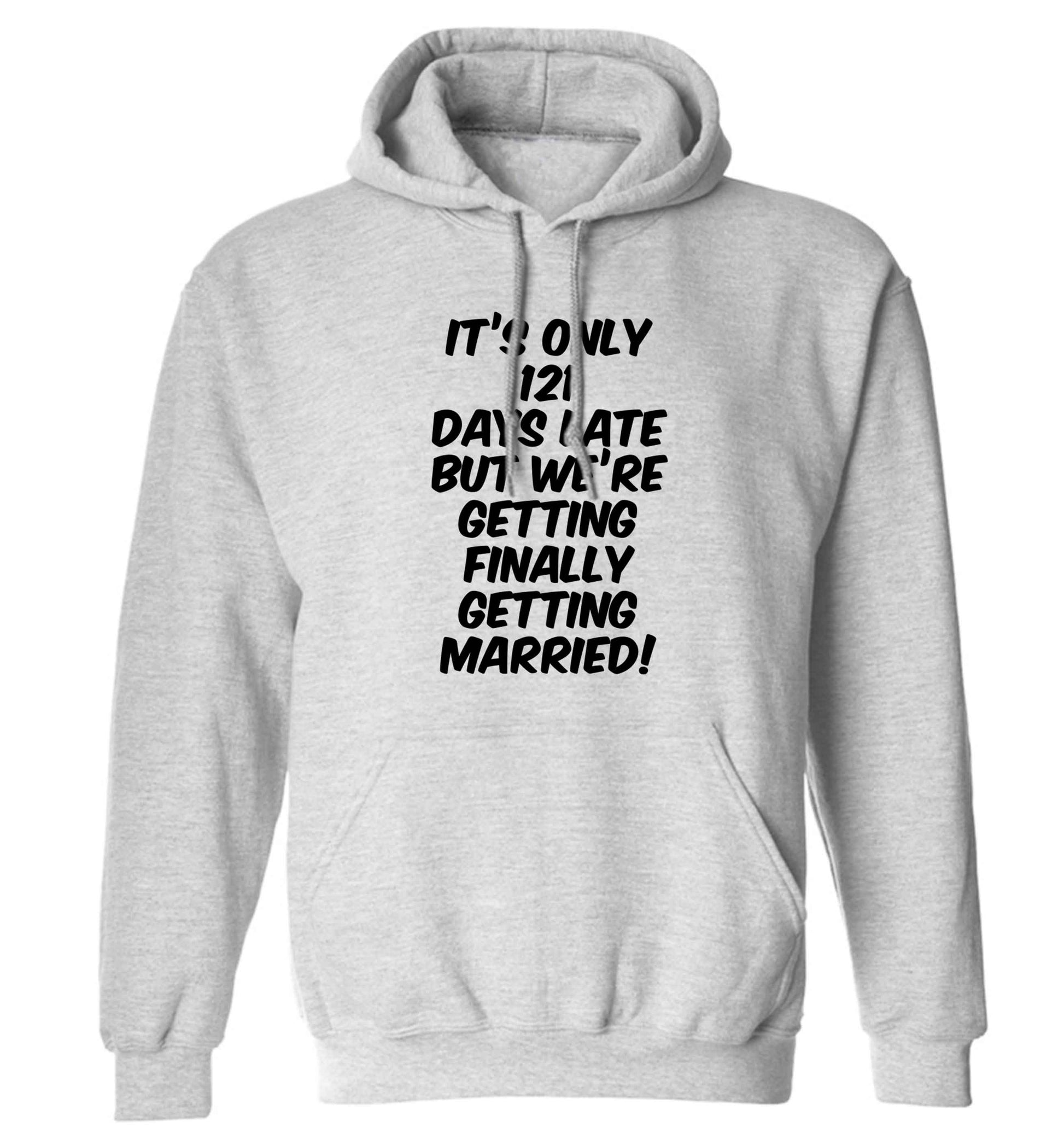 Personalised wedding thank you's Mr and Mrs wedding and date! Ideal wedding favours! adults unisex grey hoodie 2XL