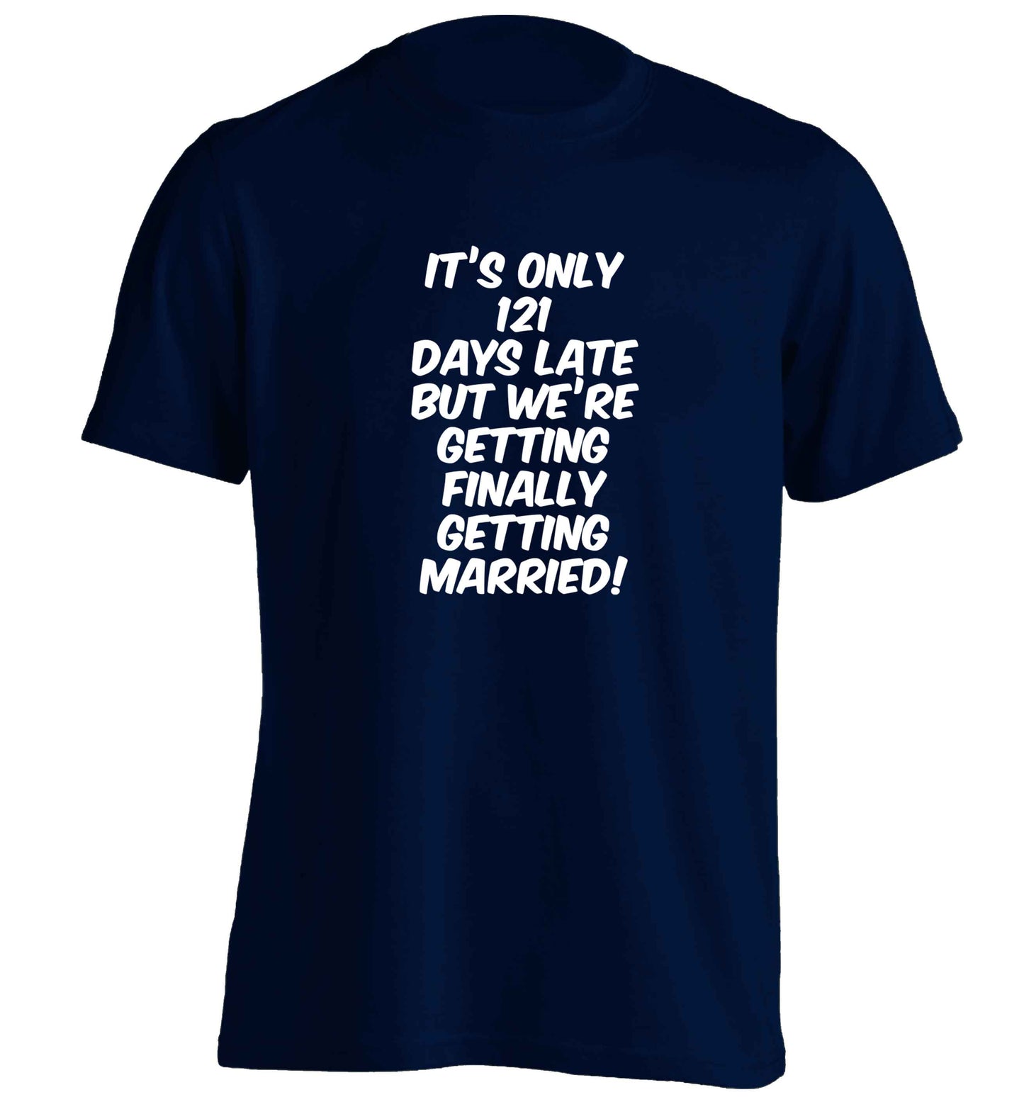Personalised wedding thank you's Mr and Mrs wedding and date! Ideal wedding favours! adults unisex navy Tshirt 2XL