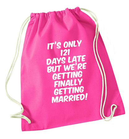 Personalised wedding thank you's Mr and Mrs wedding and date! Ideal wedding favours! pink drawstring bag