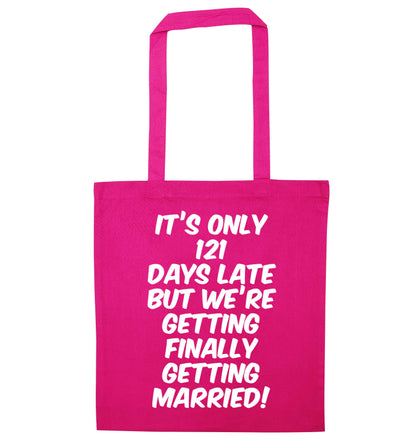 Personalised wedding thank you's Mr and Mrs wedding and date! Ideal wedding favours! pink tote bag