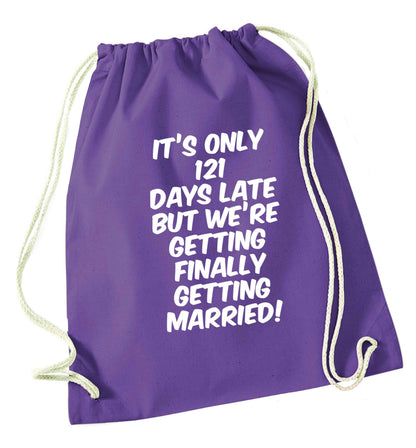Personalised wedding thank you's Mr and Mrs wedding and date! Ideal wedding favours! purple drawstring bag