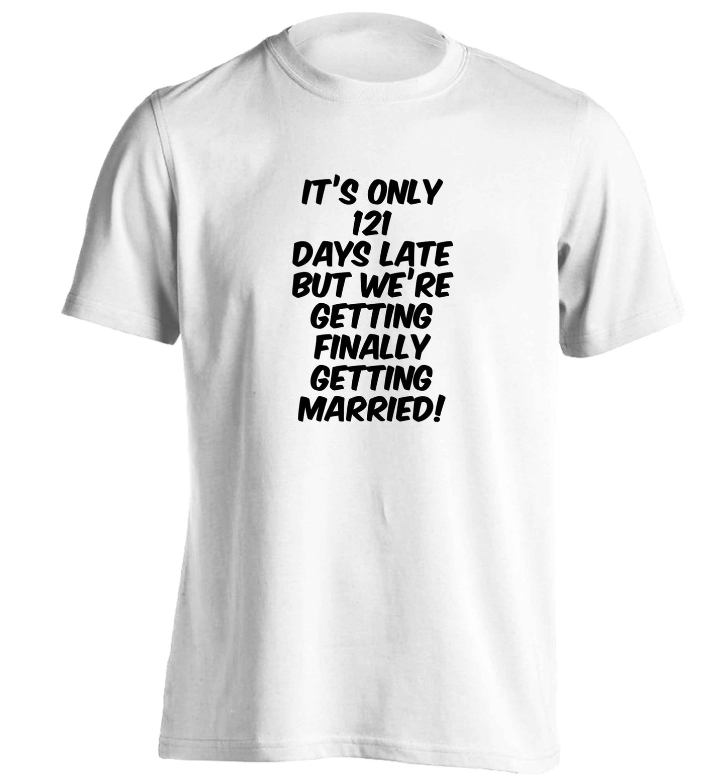 Personalised wedding thank you's Mr and Mrs wedding and date! Ideal wedding favours! adults unisex white Tshirt 2XL