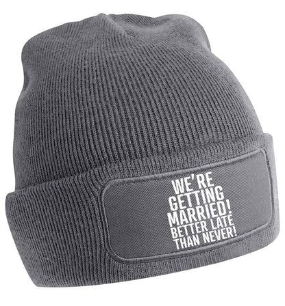 We're getting married! Better late than never! | Beanie hat
