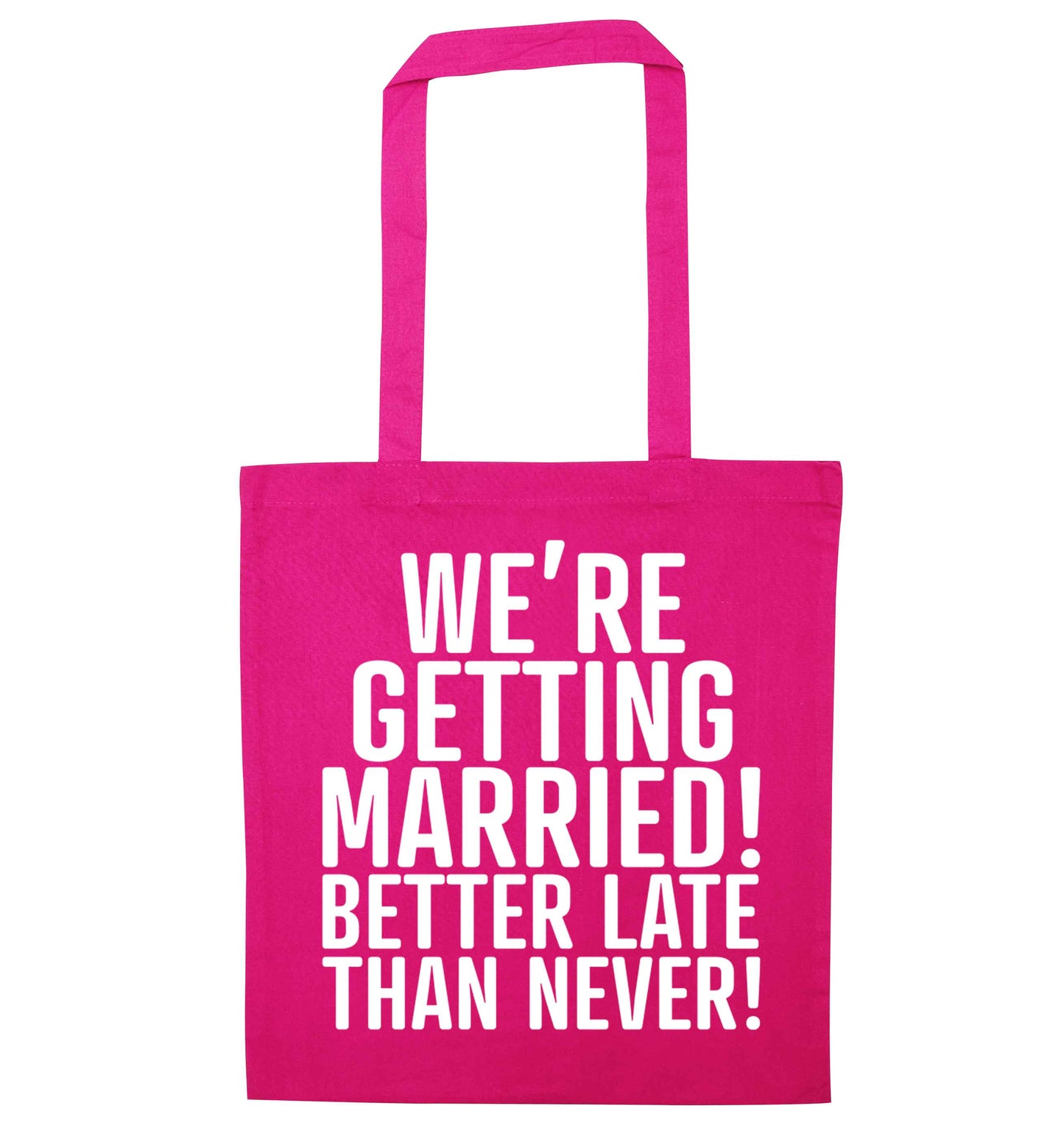 Always the bridesmaid but never the bride? Until now! pink tote bag