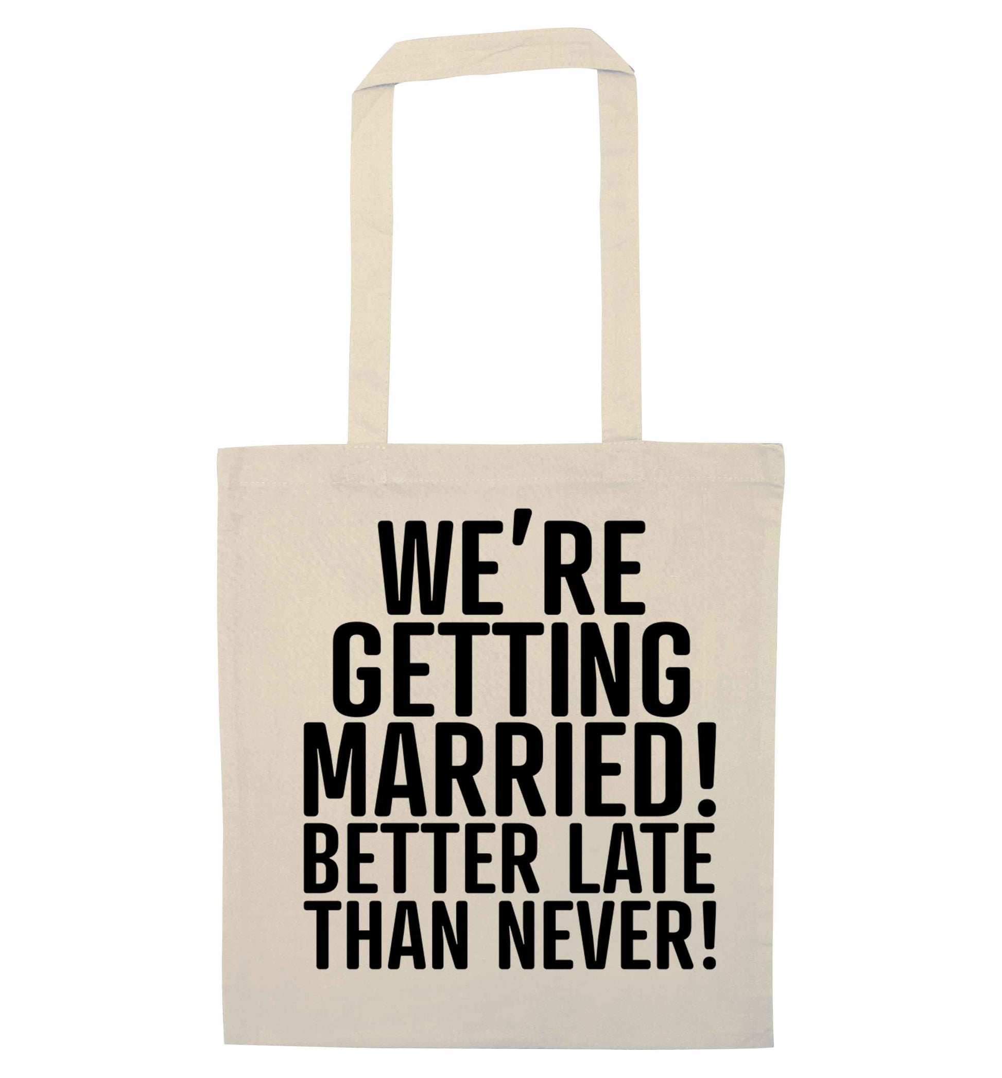 Always the bridesmaid but never the bride? Until now! natural tote bag