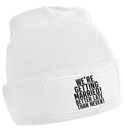 We're getting married! Better late than never! | Beanie hat