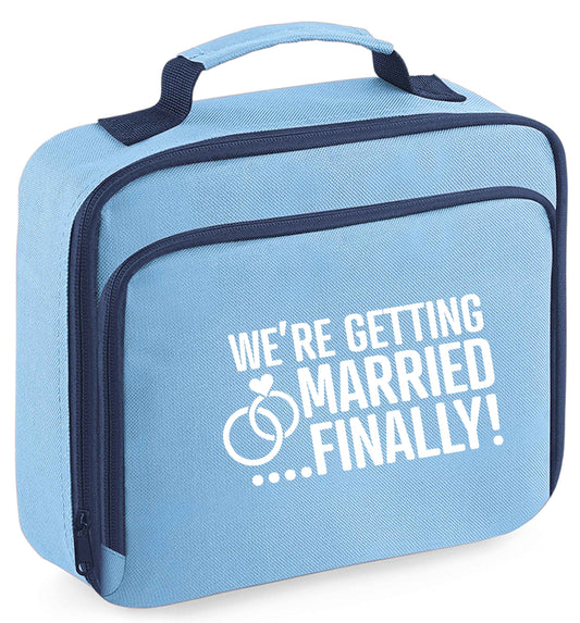 Any tex here insulated blue lunch bag cooler