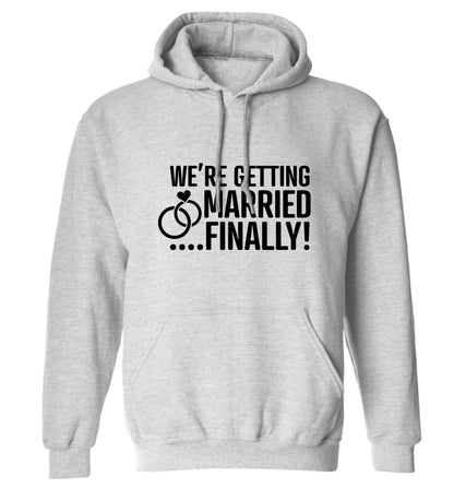 It's been a long wait but it's finally happening! Let everyone know you're celebrating your big day soon! adults unisex grey hoodie 2XL