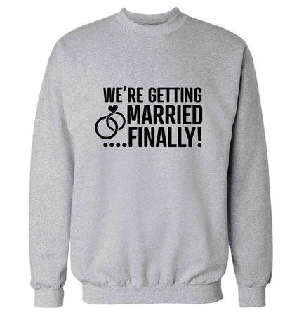 It's been a long wait but it's finally happening! Let everyone know you're celebrating your big day soon! adult's unisex grey sweater 2XL