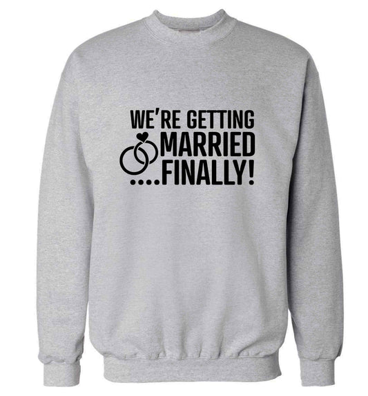 It's been a long wait but it's finally happening! Let everyone know you're celebrating your big day soon! adult's unisex grey sweater 2XL