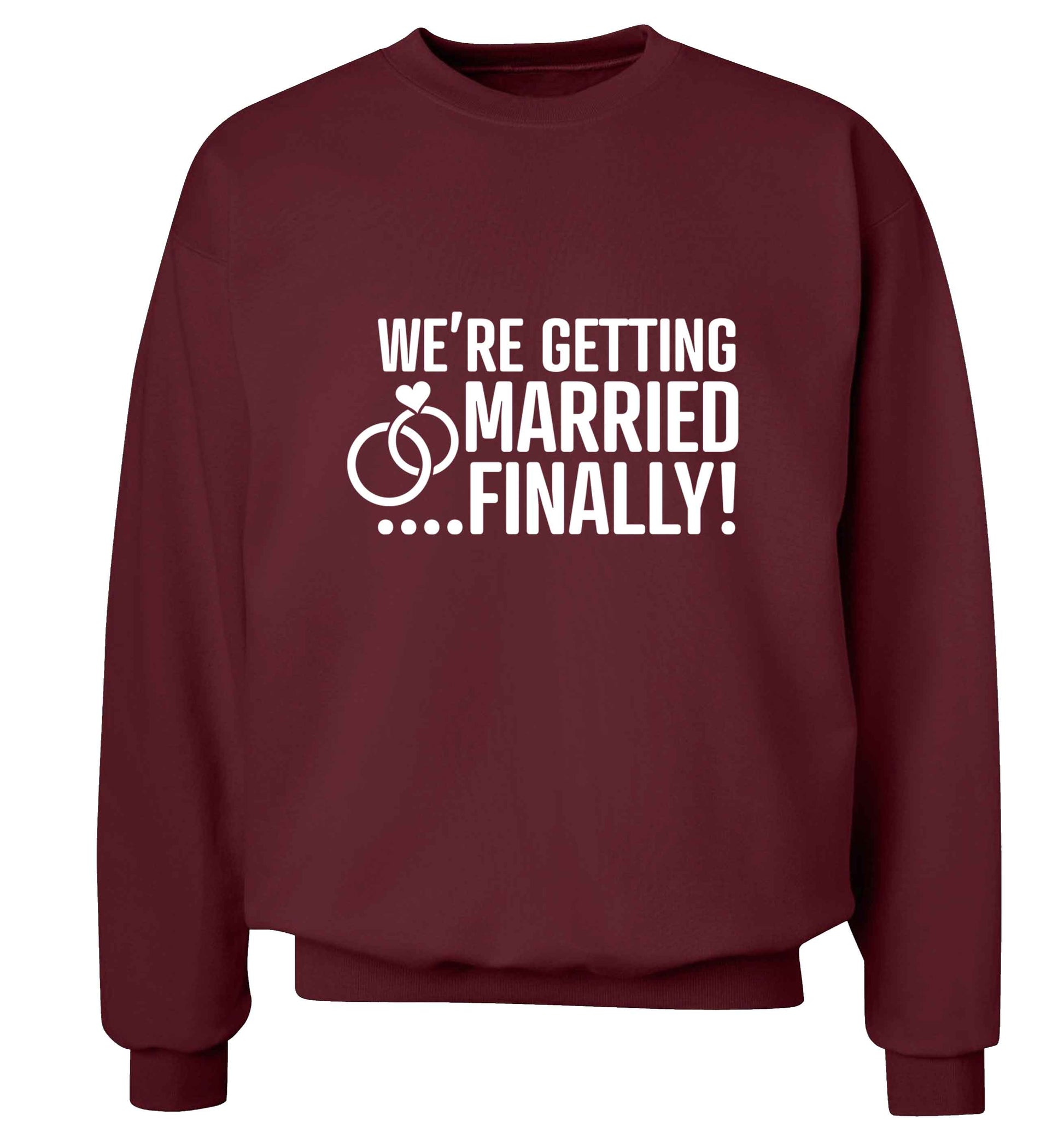 It's been a long wait but it's finally happening! Let everyone know you're celebrating your big day soon! adult's unisex maroon sweater 2XL