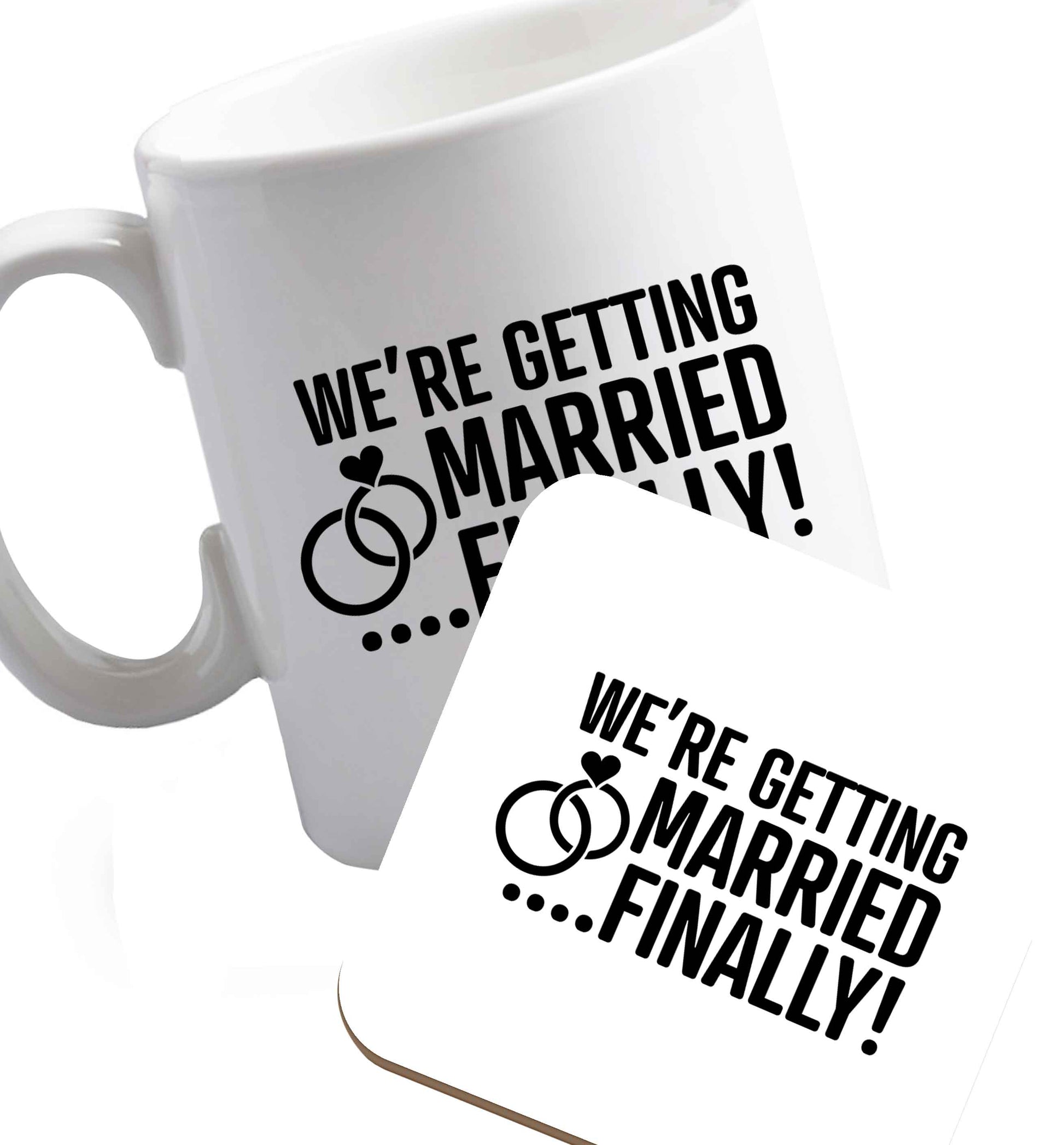 10 oz It's been a long wait but it's finally happening! Let everyone know you're celebrating your big day soon!   ceramic mug and coaster set right handed