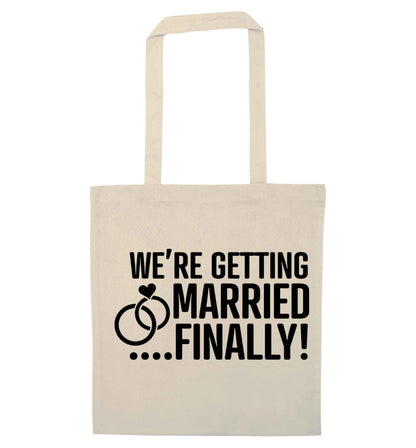 It's been a long wait but it's finally happening! Let everyone know you're celebrating your big day soon! natural tote bag