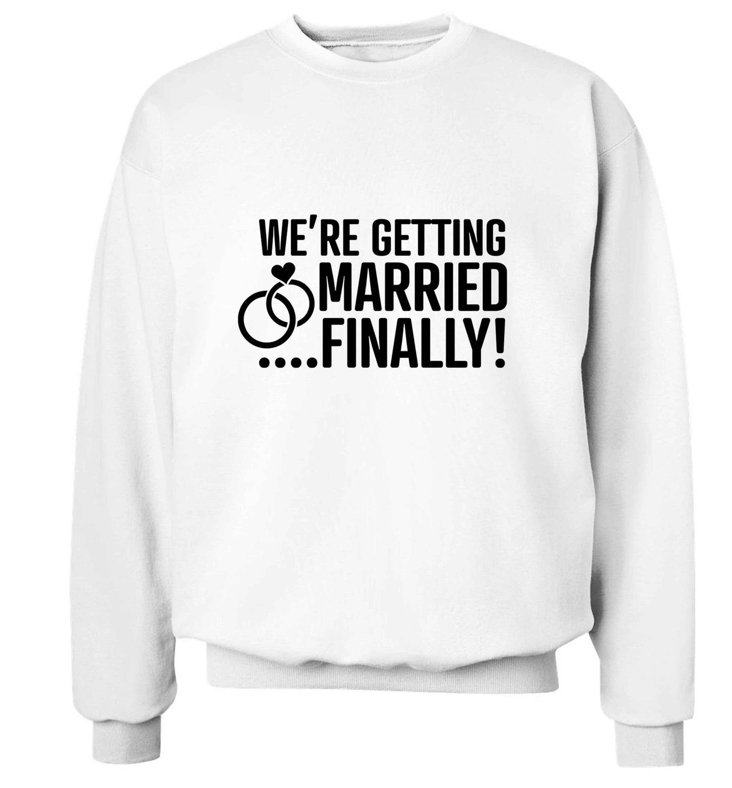 It's been a long wait but it's finally happening! Let everyone know you're celebrating your big day soon! adult's unisex white sweater 2XL