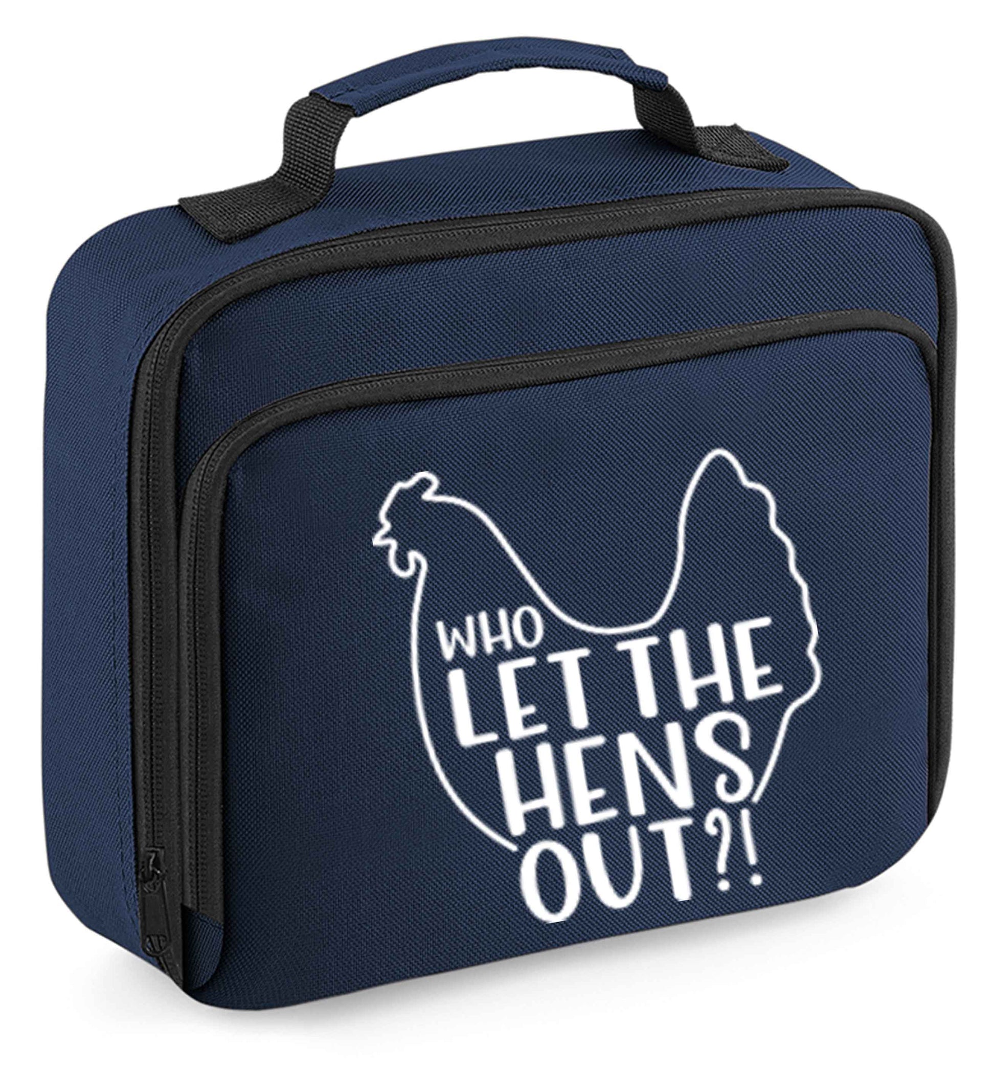 Any tex here insulated navy lunch bag cooler