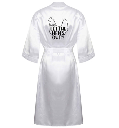 Who let the hens out XL/XXL white ladies dressing gown size 16/18