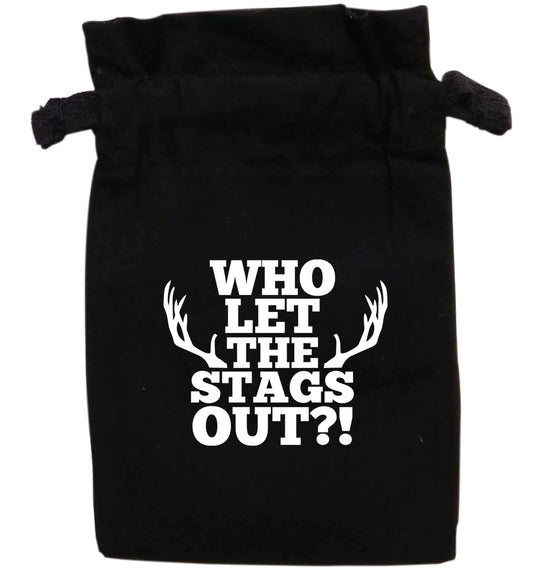 Who let the stags out | XS - L | Pouch / Drawstring bag / Sack | Organic Cotton | Bulk discounts available!