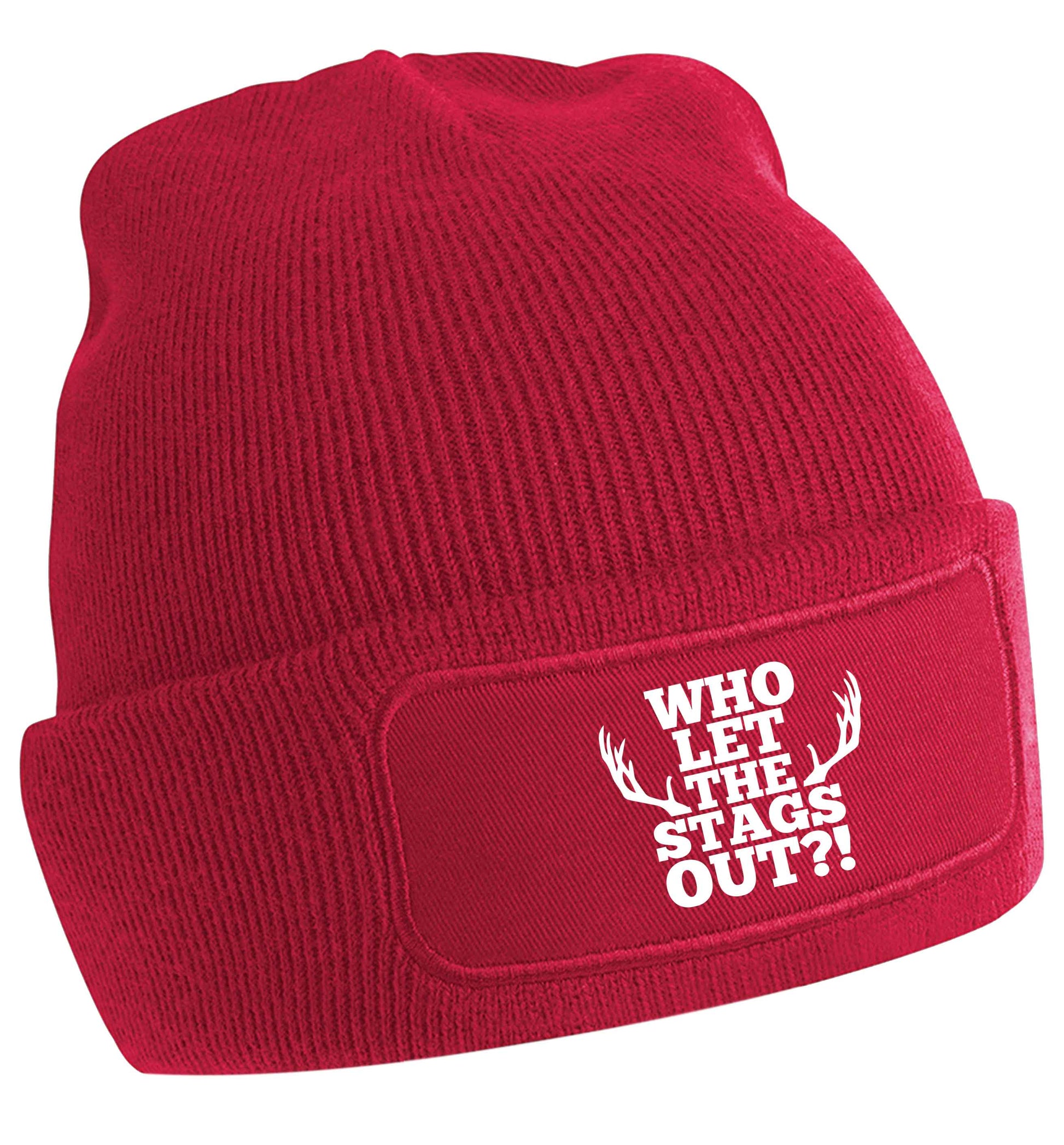 Who let the stags out beanie hat
