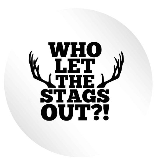 Who let the stags out 24 @ 45mm matt circle stickers