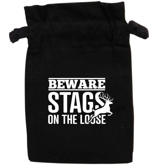 Beware stags on the loose | XS - L | Pouch / Drawstring bag / Sack | Organic Cotton | Bulk discounts available!
