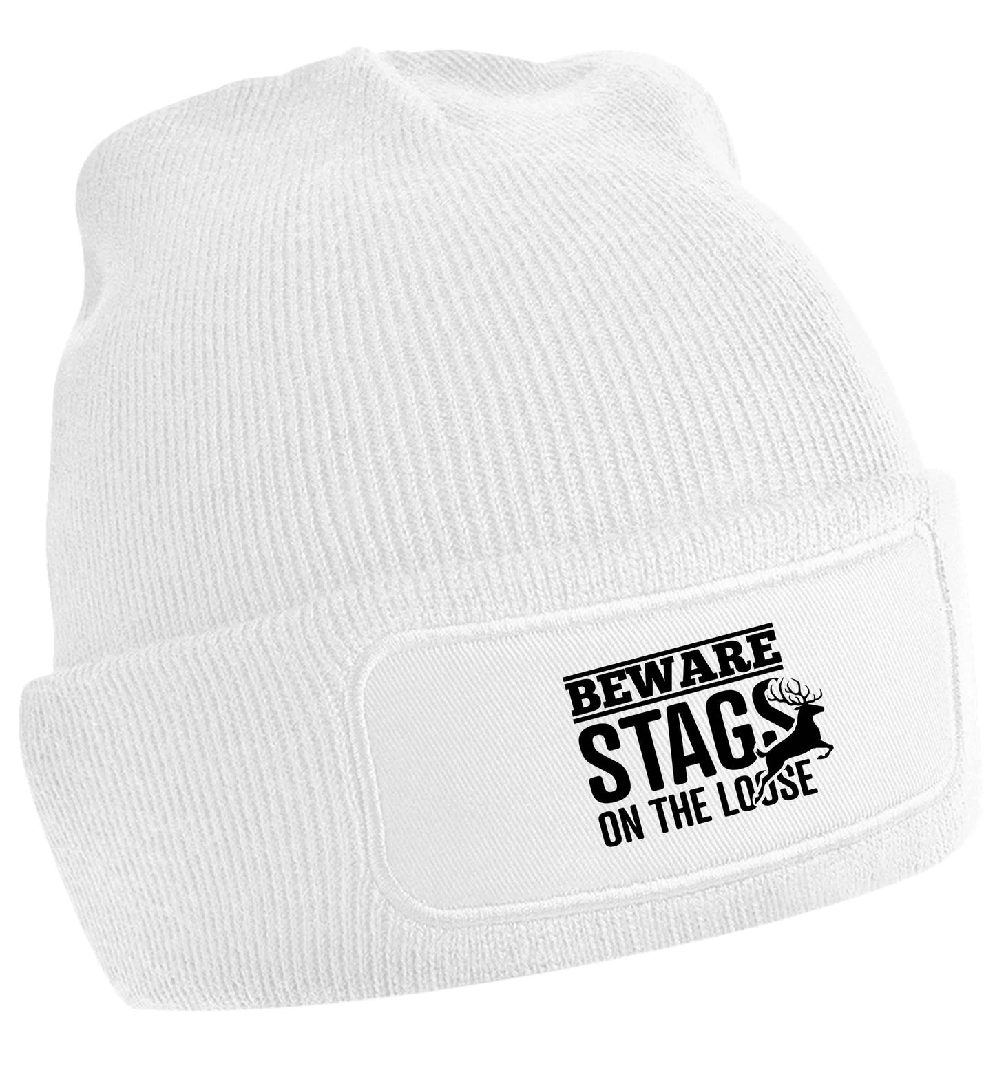 Beware stags on the loose | Beanie hat