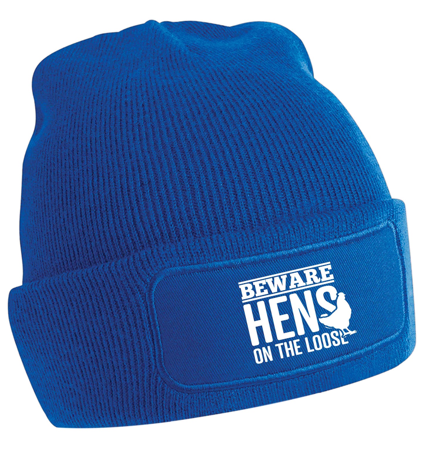 Beware hens on the loose | Beanie hat