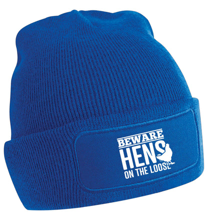 Beware hens on the loose | Beanie hat