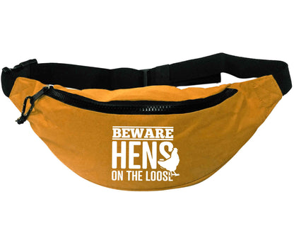 Beware hens on the loose | Recycled polyester bumbag