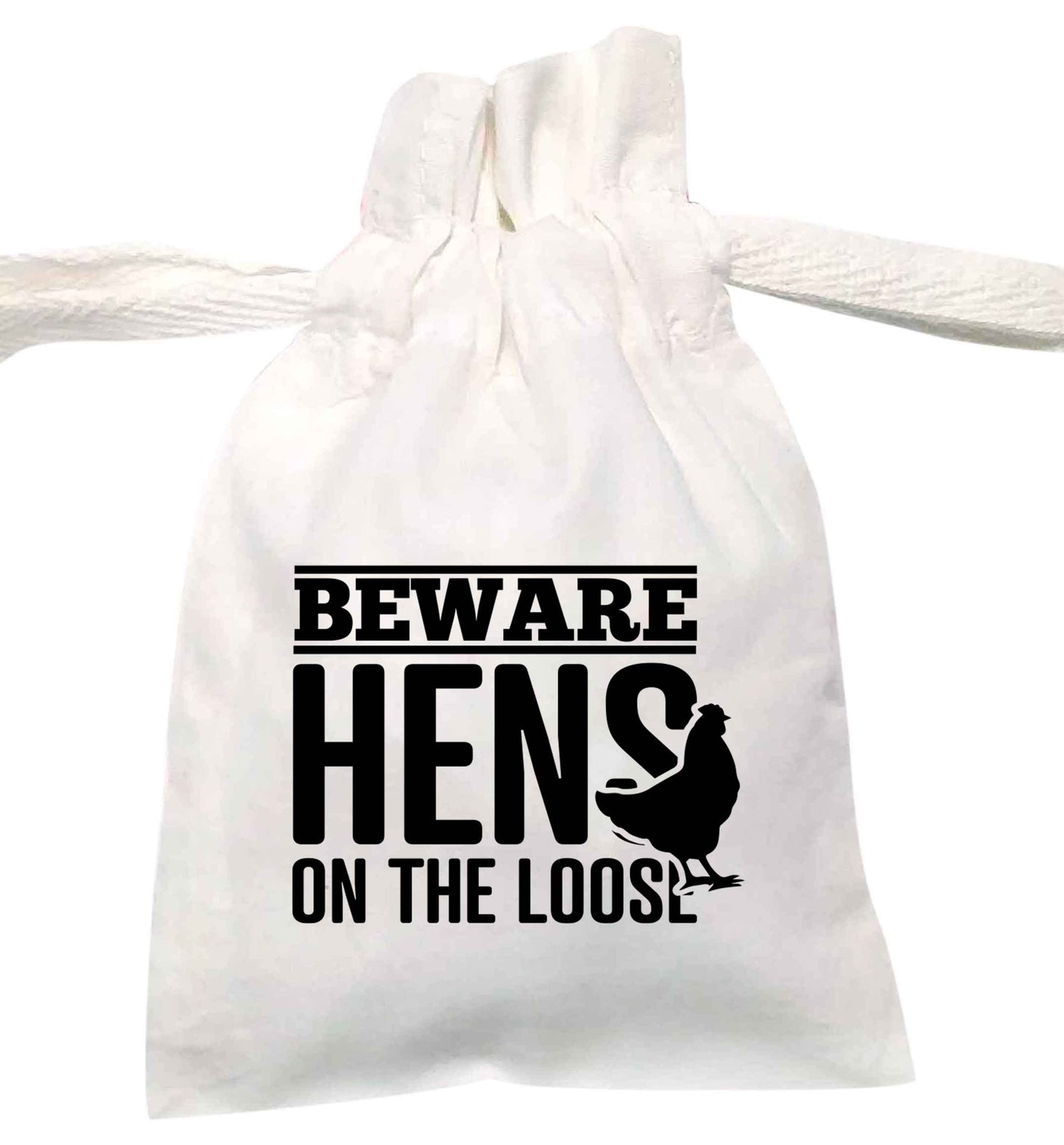 Beware hens on the loose | XS - L | Pouch / Drawstring bag / Sack | Organic Cotton | Bulk discounts available!