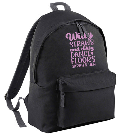 Willy straws and dirty dance floors black adults backpack