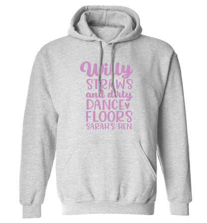 Willy straws and dirty dance floors adults unisex grey hoodie 2XL