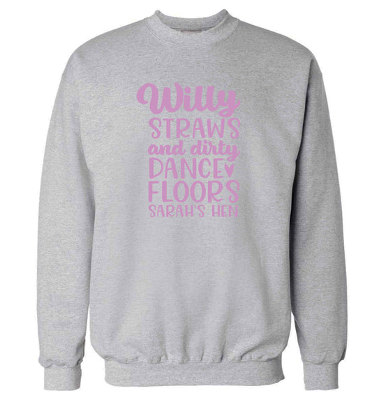 Willy straws and dirty dance floors adult's unisex grey sweater 2XL