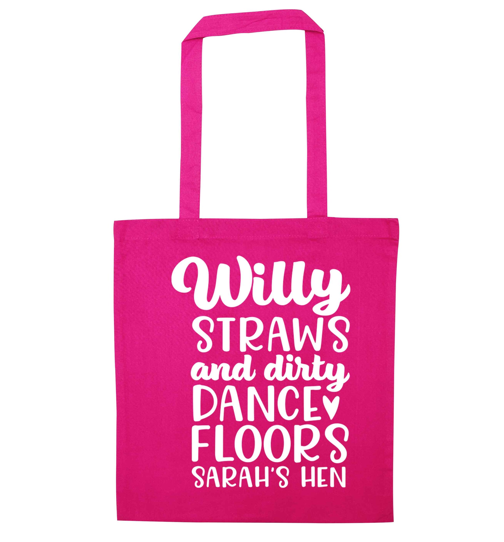 Willy straws and dirty dance floors pink tote bag