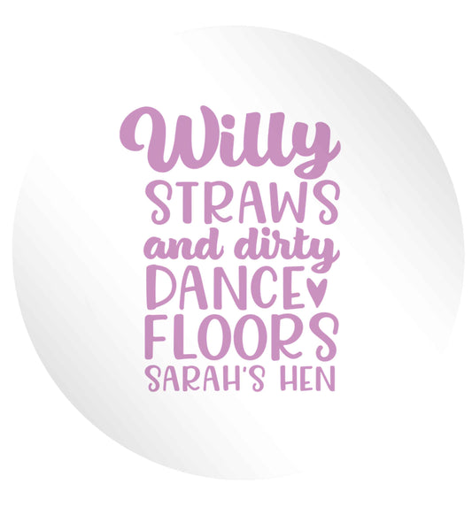 Willy straws and dirty dance floors 24 @ 45mm matt circle stickers