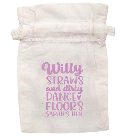 Willy straws and dirty dance floors | XS - L | Pouch / Drawstring bag / Sack | Organic Cotton | Bulk discounts available!