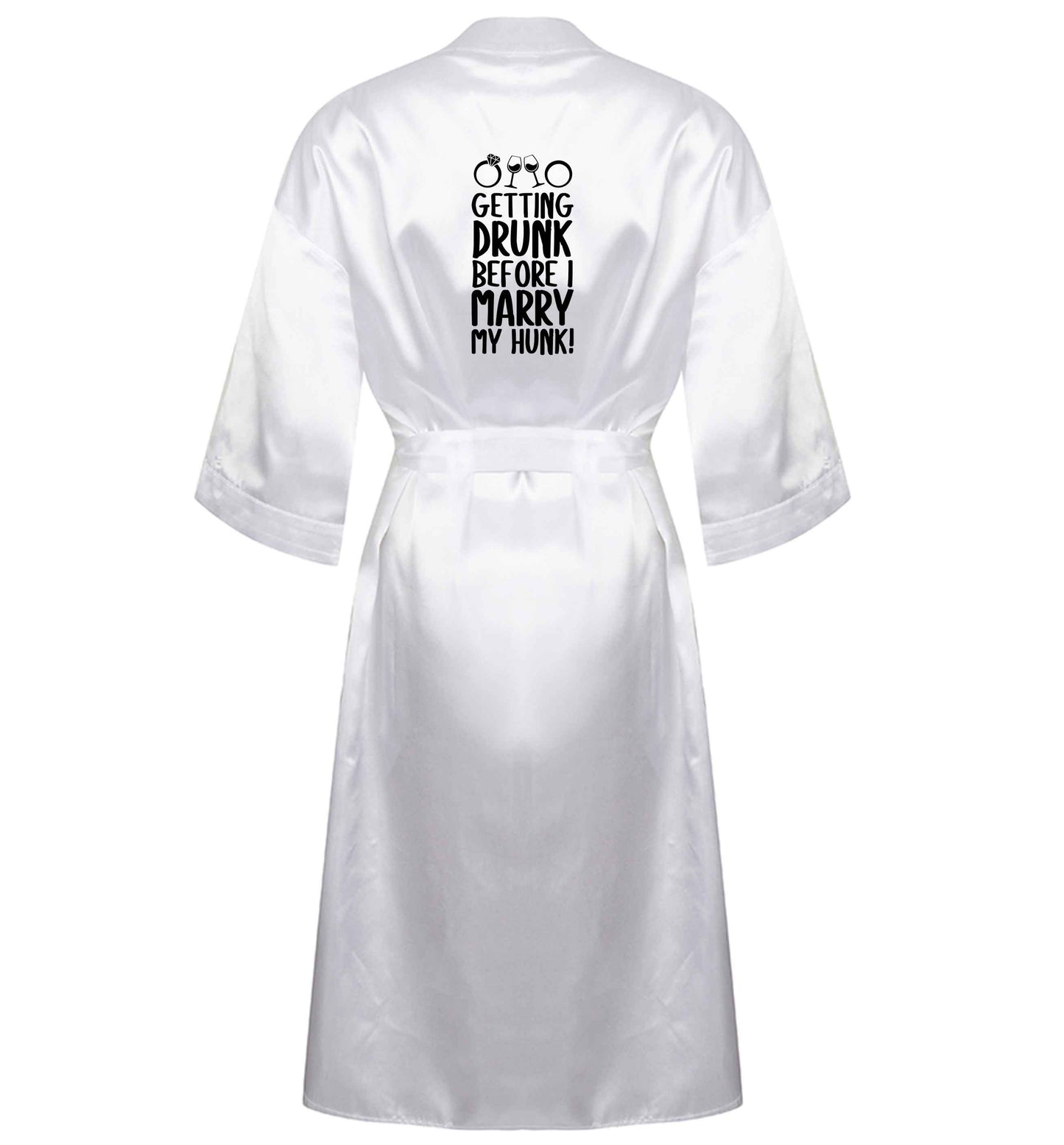 Getting drunk before I marry my hunk XL/XXL white ladies dressing gown size 16/18
