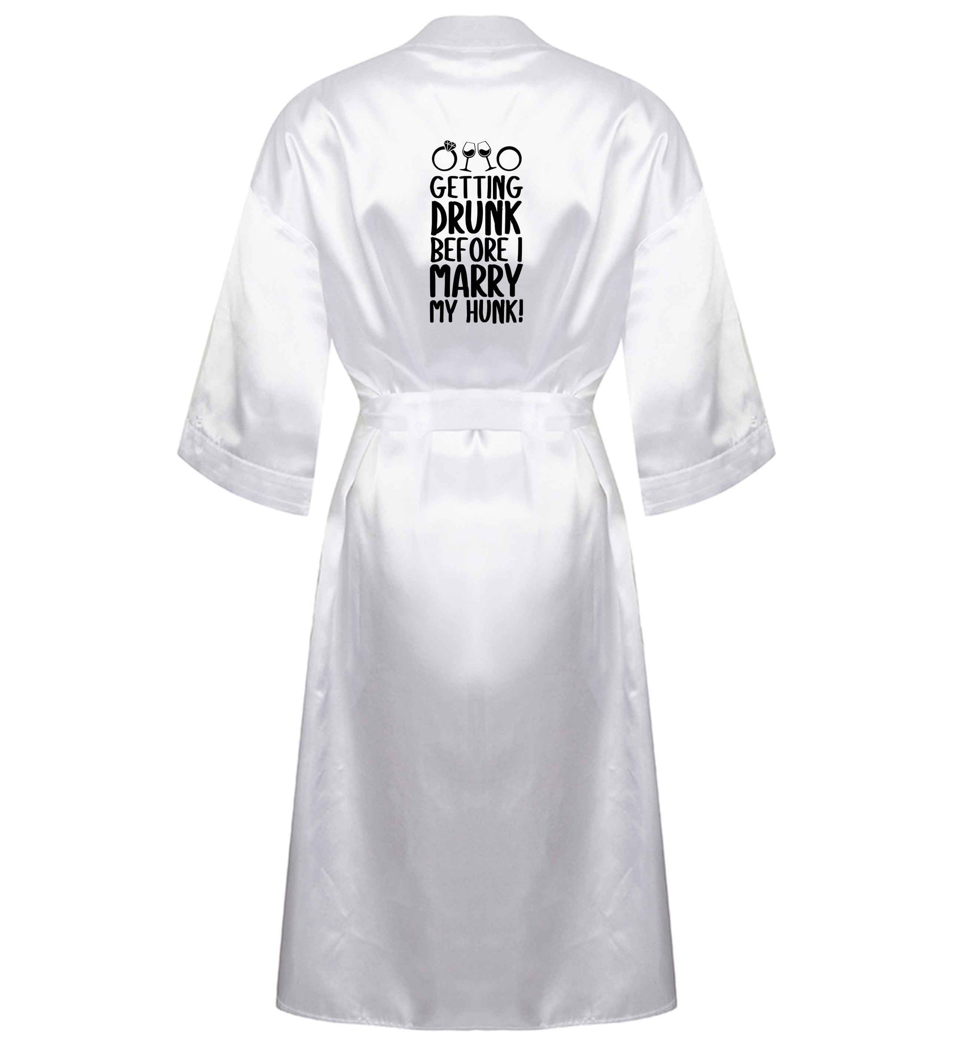 Getting drunk before I marry my hunk XL/XXL white ladies dressing gown size 16/18