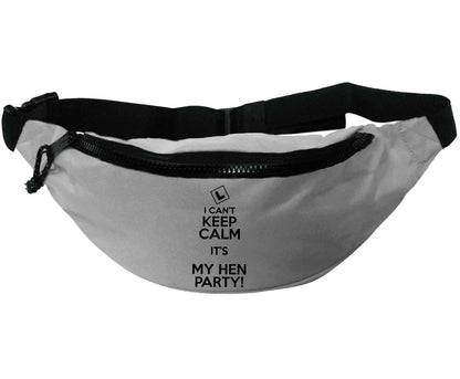 I can't keep calm it's my hen party | Recycled polyester bumbag