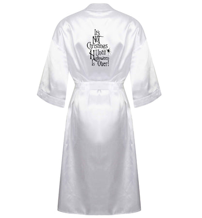 It's not Christmas until Halloween is over XL/XXL white ladies dressing gown size 16/18