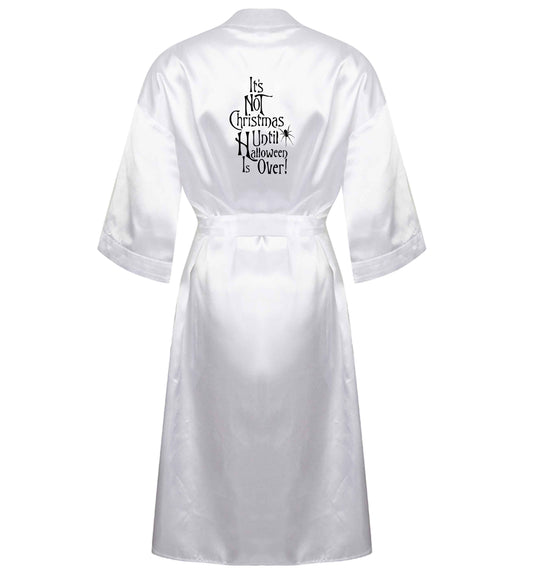 It's not Christmas until Halloween is over XL/XXL white ladies dressing gown size 16/18