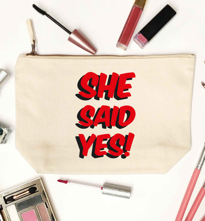 She said yes natural makeup bag