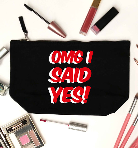 Omg I said yes black makeup bag