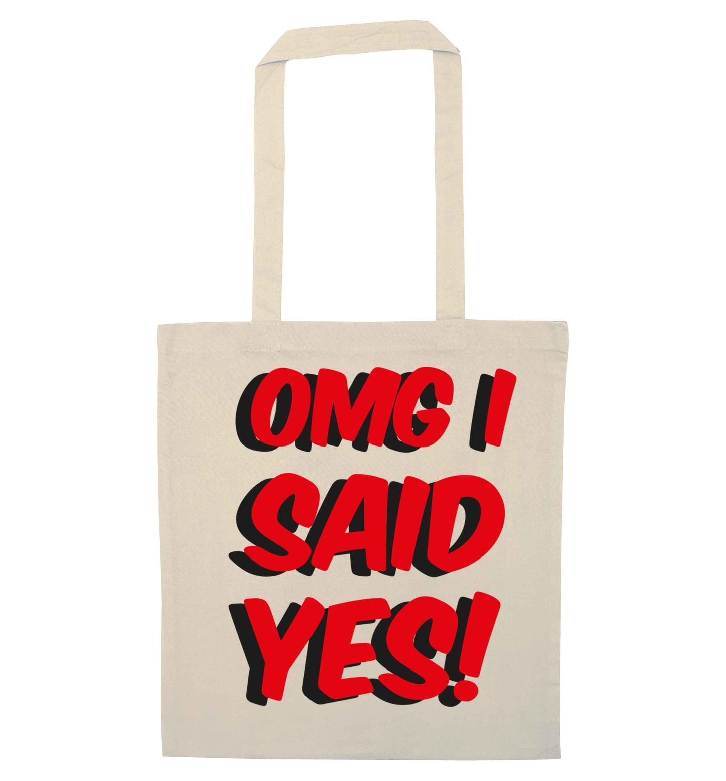 Omg I said yes natural tote bag