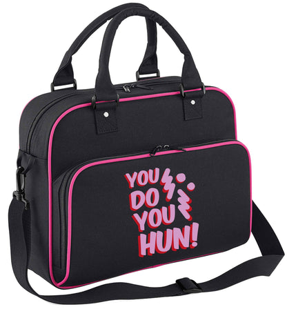 You do you hun children's dance bag black with pink detail