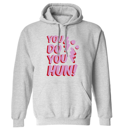 You do you hun adults unisex grey hoodie 2XL