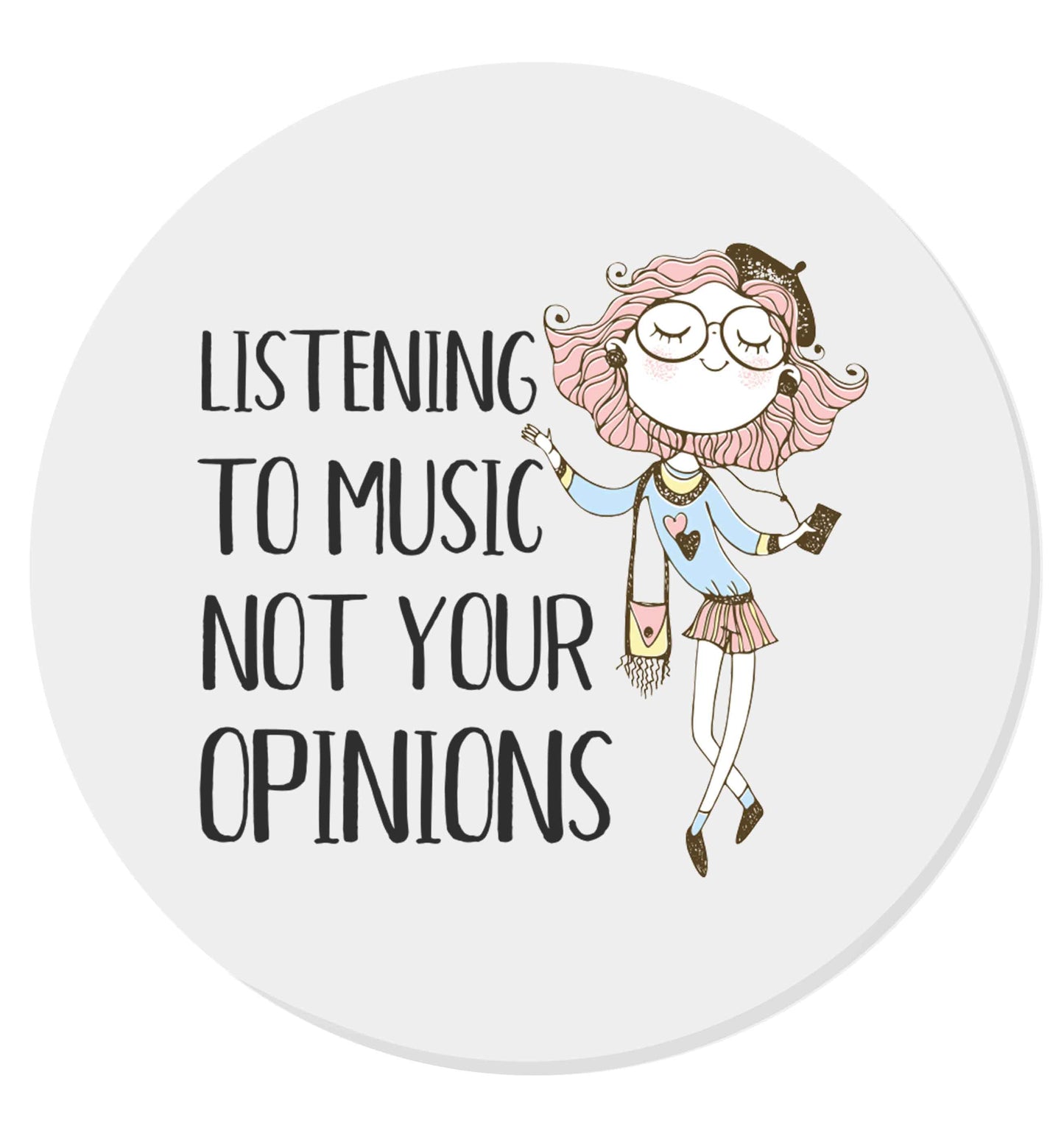 Listening to music not your opinions illustration | Magnet